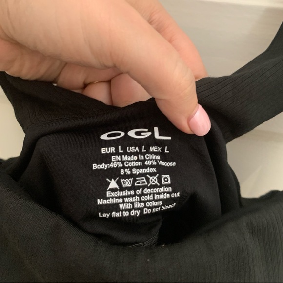 Plantive® Square Neck Brami Tank in black, Size L - Picture 8 of 8